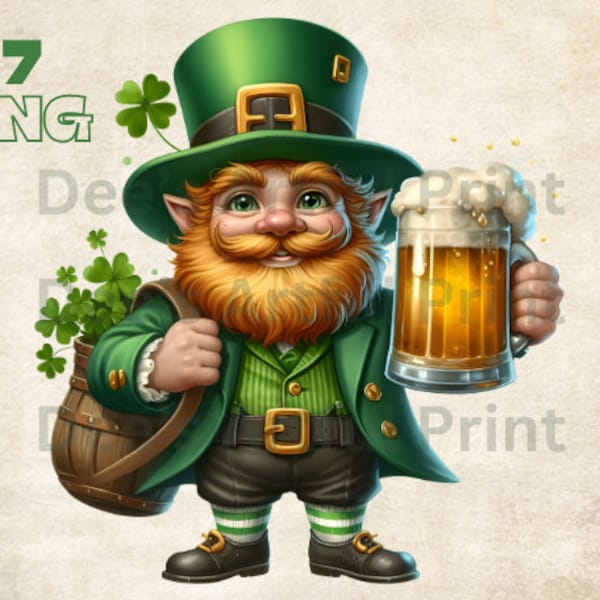 St. Patricks Leprechaun clipart| Leprechauns png| beer png| Shamrock png| St Patricks bundle| Irish sublimation