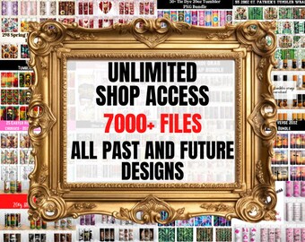 Hele shopbundel, meer dan 7000 bestanden en onbeperkte levenslange toegang Past & Future Designs cliparts, bekers en mok wraps, veel en meer.