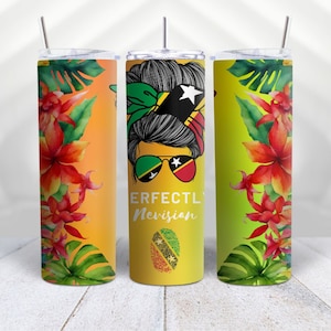 Nevisian 20oz Skinny Tumbler wrap| Nevis tumbler wrap|  St Kitts and Nevis flag | Caribbean tumbler wrap digital download