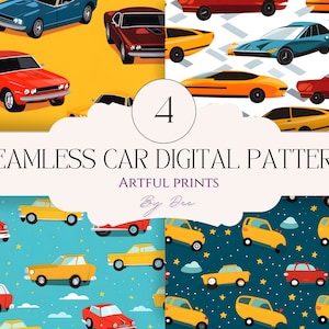 SEAMLESS Car digital pattern| kids digital pattern| Digital download| Commercial use