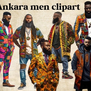 Clipart uomini africani, clipart uomini ankara, disegni maschili afro, abito ankara per uomo, png afro, Paper Crafts Junk Journal Paper Crafts