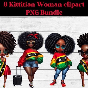 Paquete de imágenes prediseñadas de Kittitian Girl, Mujer de Nieves, Imágenes prediseñadas, Mujer negra, Manualidades de papel de diario basura, Chica de la isla, Chica caribeña