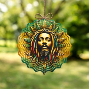 420 Rasta Wind Spinner Sublimation Design Vorlage, 10 Zoll runde hängende Sublimation Designs WindSpinner PNG, Rasta Geschenk
