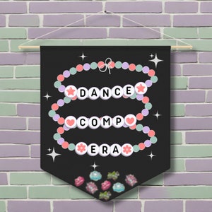 Dance Pin Award Display Banner, Dance Gift Pennant for Competitive Dancer, Dance Competition Gift, Retro Dance Comp Era Gift, Recital Gift