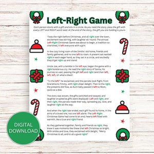Christmas Left Right Game, Christmas Party Game