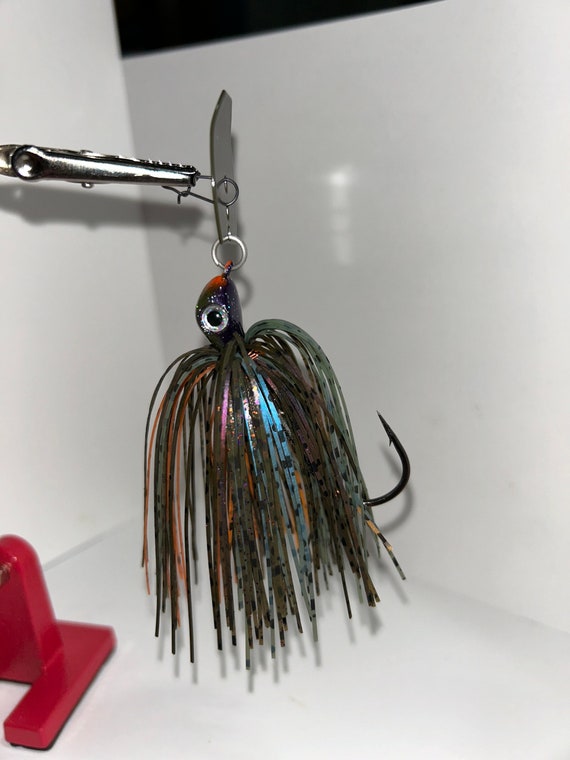 Adam's Baits Bluegill Pattern Bladed Jig. Perfect for Spring and Summer Bass  Fishing. 