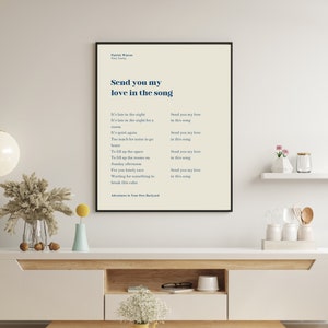 Customizable Lyric Art Print