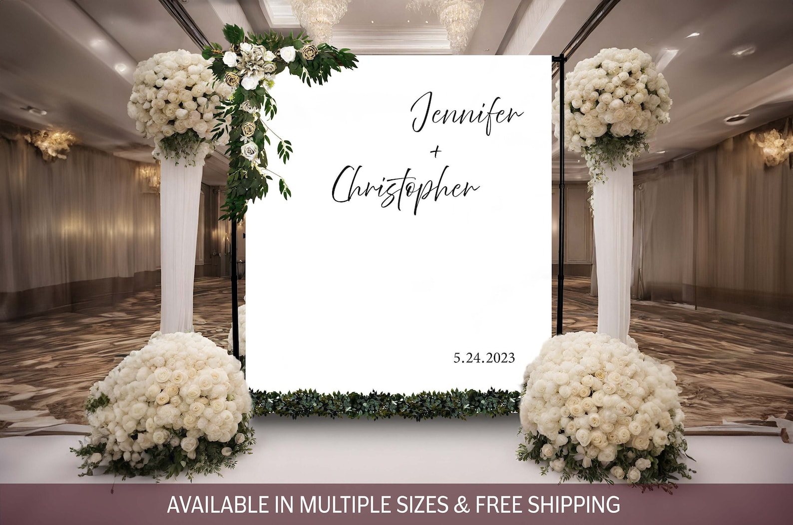 Custom Backdrop Wedding Sign | Wedding Backdrop | Wedding Decor ...