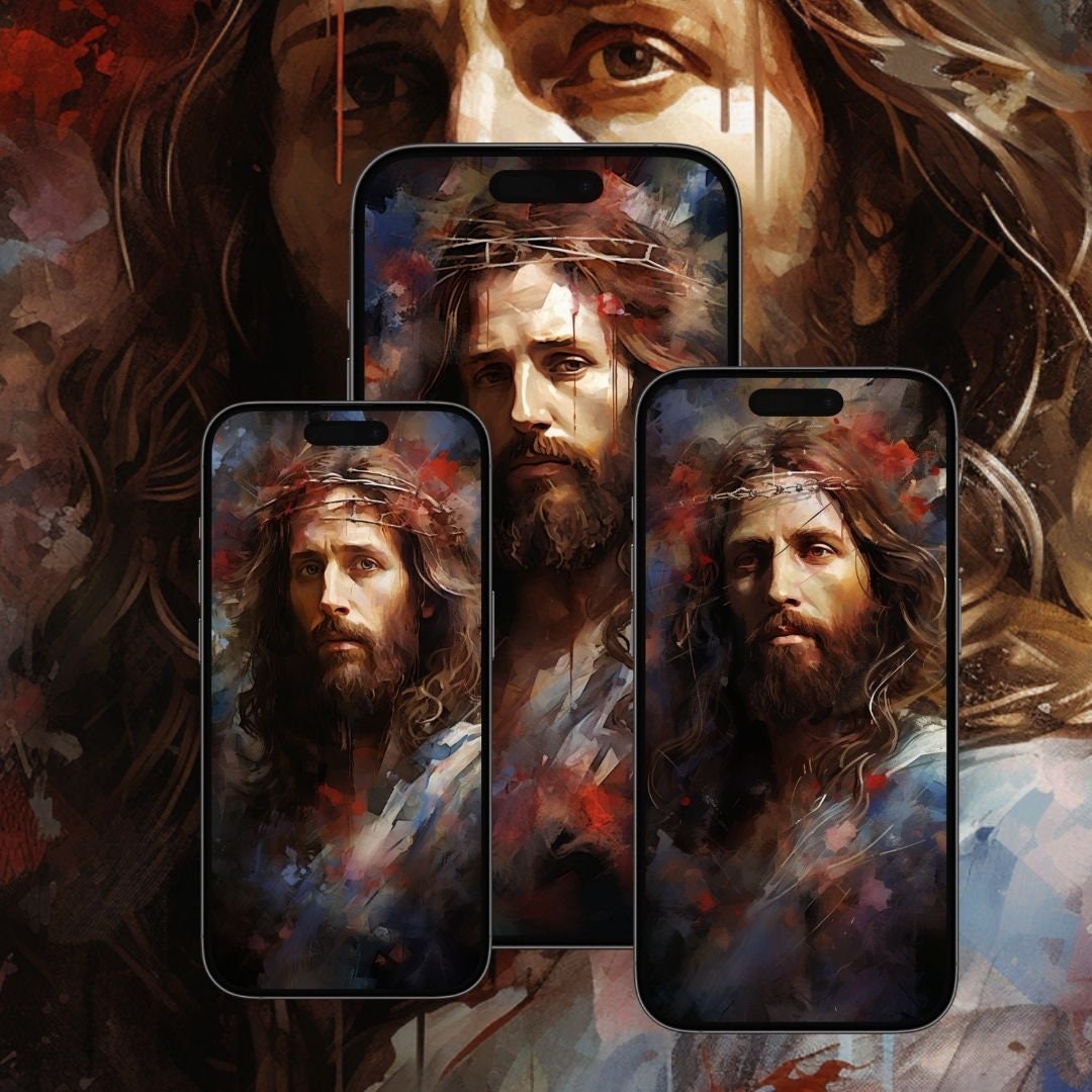 JESUS CHRİST ARTWORK Digital Download Phone Wallpaper Etsy