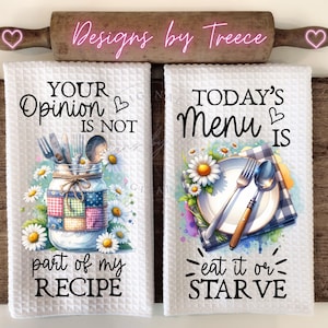 Funny Kitchen Towel PNG Sublimation Bundle (Digital Download)