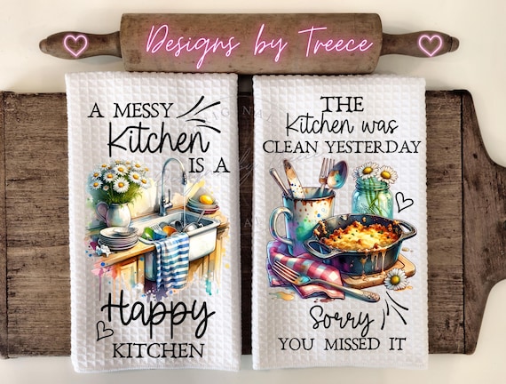 Funny Kitchen Towel PNG Sublimation Designs (Digital Download)