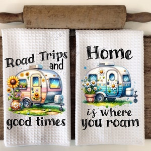 Travel Pull Camper Camping Outdoors Design Kitchen Hand Towel Apron Sublimation Bundle - PNG Graphic Designs - Instant Digital Download