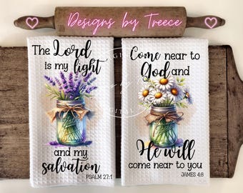 Christian Kitchen Towel PNG Sublimation Design: Religious Apron Art (Digital Download Bundle)