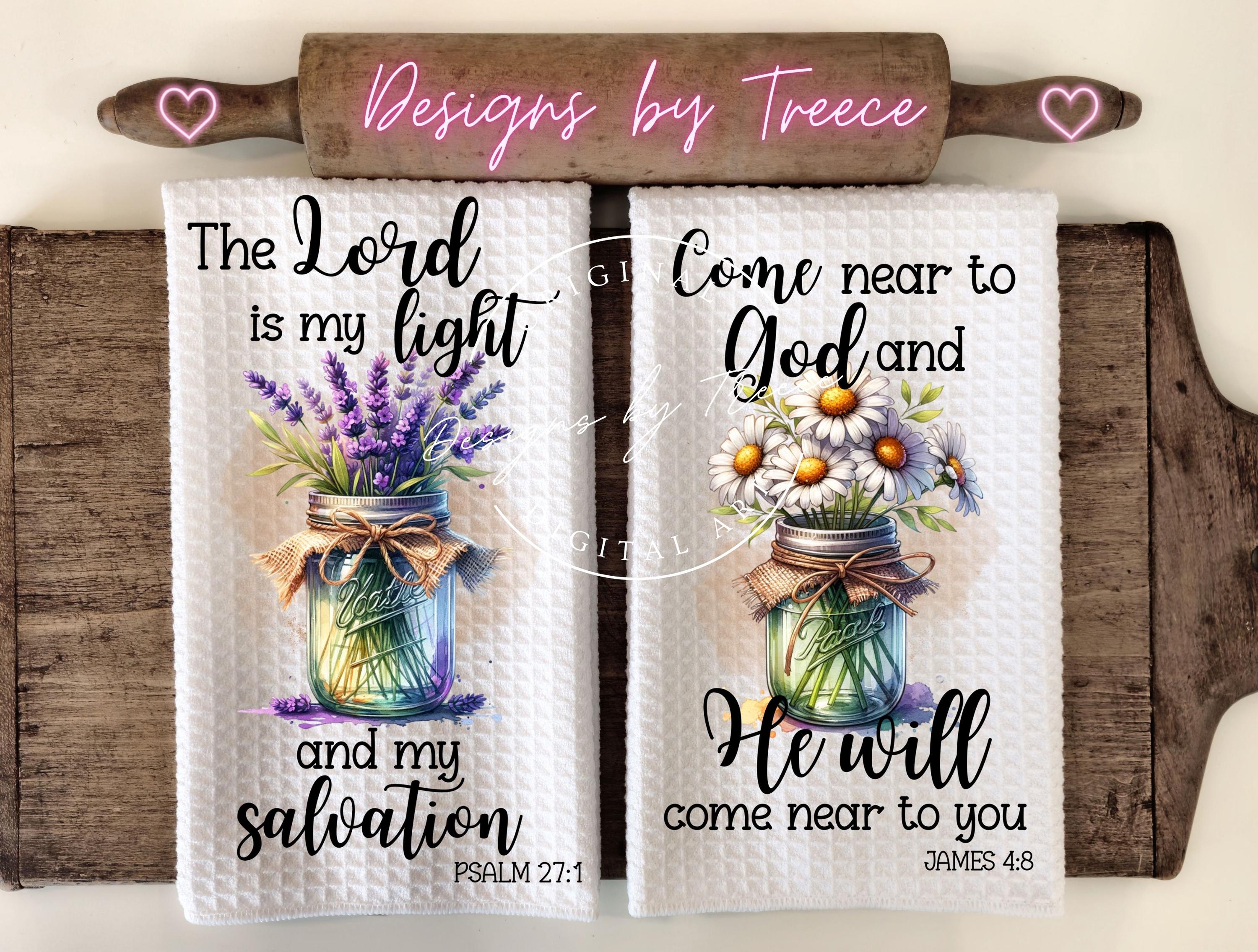Christian Kitchen Towel PNG Sublimation Design: Religious Apron Art (Digital Download Bundle)