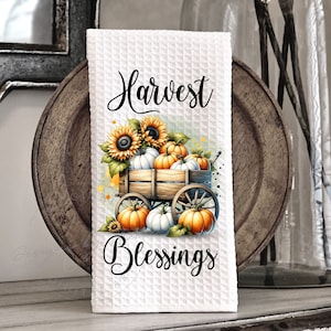 Pompoenkar Autumn Harvest Blessing - keukenhanddoek schort sublimatie - grafische PNG-ontwerpen - directe digitale download