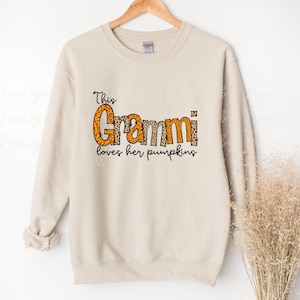 This Grammy loves her pumpkins Digital PNG downloads TShirt Design for Autumn, Mama Tshirt PNG Sublimation, dtf png, direct to film