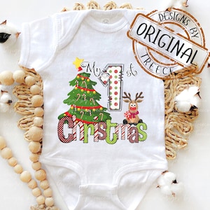 Baby First Christmas, My 1st Christmas Reindeer, Christmas Digital PNG Download, Baby Reindeer Sublimation, for TShirt, Baby Tshirt, POD