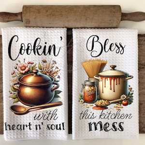 Funny Country Kitchen Towel Apron Sublimation Bundle - Graphic Designs - Instant Digital Download - Mother's Day Gift - Funny Sayings
