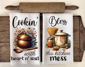 Funny Country Kitchen Towel Apron Sublimation Bundle - Graphic Designs - Instant Digital Download - Mother's Day Gift - Funny Sayings