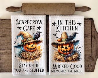 Scarecrow Cafe Kitchen Towel & Apron Sublimation Designs (Digital Download)