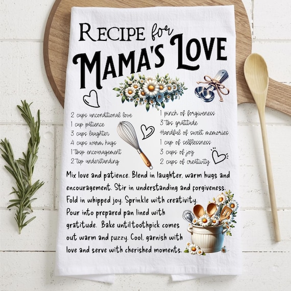 Mama's Love Kitchen Towel Design: Mother's Day Sublimation (Digital Download)