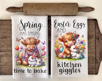 Spring Has Sprung - Country Kitchen Hand Towel Apron Sublimation Bundle - PNG Graphic Designs - Instant Digital Download