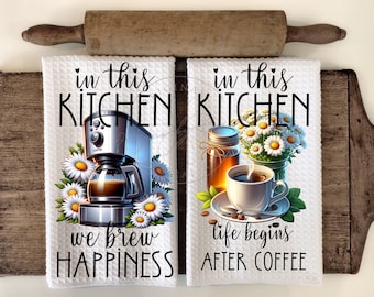 Funny Modern Coffee Drinker Kitchen Towel Apron Sublimation Bundle - Graphic Designs - Instant Digital Download