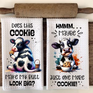 Funny Cow Kitchen Towel Apron Sublimation Design (Digital Download)
