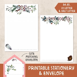 Mistelzweig und Baumwollblumen Briefpapier