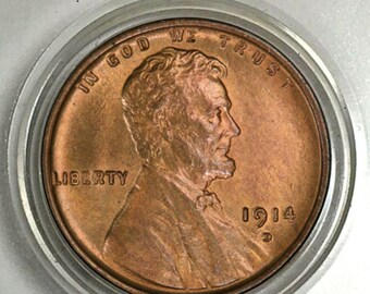 1914D Lincoln cents