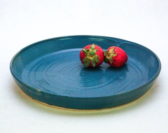 Large Ceramic Dinner Plate | Blue