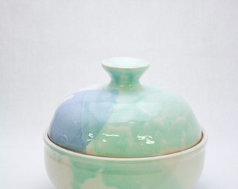 Casserole,  Beautiful High Lid, Colourful, Artisan, Handmade, Hand-crafted, Made On The Gold Coast