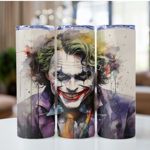 Clown Man Tumbler Wrap PNG 20oz Skinny Tumbler jocker Sublimation Design PNG Tumbler Design creepy clown  20oz Skinny Tumbler Wrap