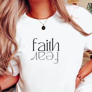 Faith over Fear Shirt | Christian Shirt | Motivational Shirt | Jesus Shirt | Gift for Her | Gift For Him | Christian Shirt
