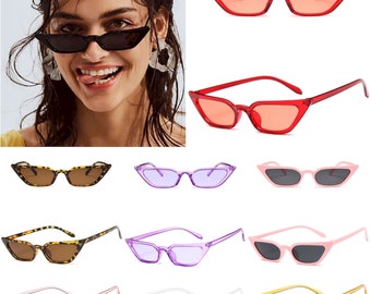 Women Vintage Cat Eye Sunglasses Retro Small Frame Fashion Shades UV400 Glasses