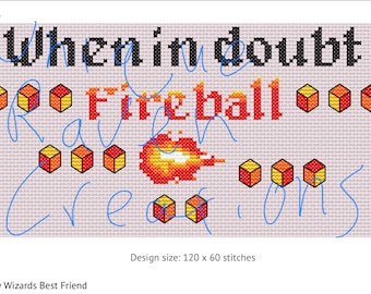 Fireball Cross Stitch PDF Pattern