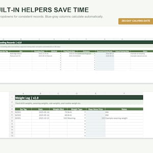 Cow Calf Record Keeping Spreadsheet | Cattle Herd Tracker for Calving, Weights, Vaccinations | Excel & Google Sheets Ranch Records image 4