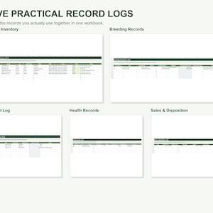 Cow Calf Record Keeping Spreadsheet | Cattle Herd Tracker for Calving, Weights, Vaccinations | Excel & Google Sheets Ranch Records image 3