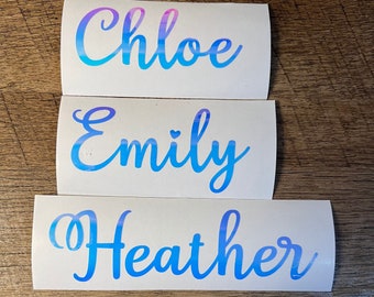 Custom Holographic Name Decal