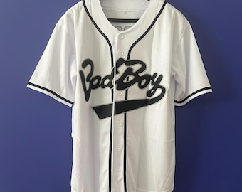 Baseball Jerseys Badboy #10 Biggie Custom Names Baseball Jersey Striped Hip Hop Stitched Shirt; size for adult children