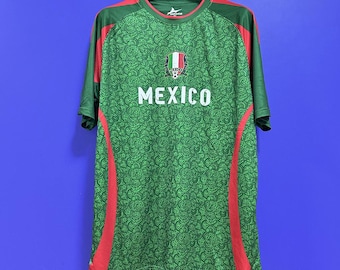Custom Men's Mexico SoccerJersey, Mexico Soccer Shirt Breathable Men's Causal Shirt Jersey Fan's Home Jersey Unisex Women's Jersey Green