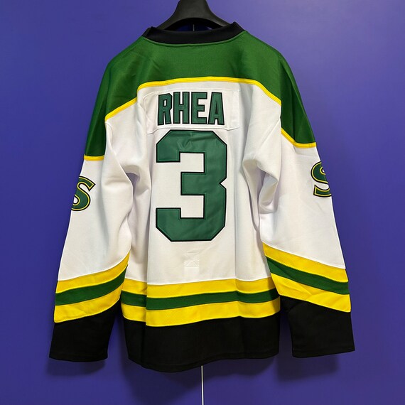 Ross The Boss Rhea St. John's Shamrocks Gestikt Hockey Jersey Met EMHL Patch - Wit Groen