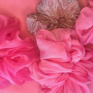 Hair Scrunchies, Hair Clip, Hair Accessory - Pink