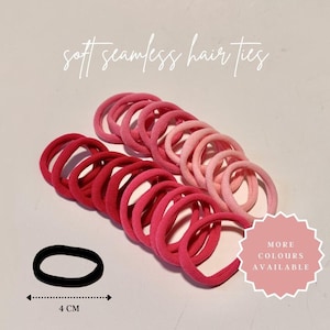 Weiche Nylon-Haarbänder | Packung mit 20 Stück | Nahtlose Haargummis | Haargummis | Pferdeschwanzhalter | Beschädigungsfrei, rutschfest