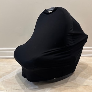 Premium zachte bamboe autostoelhoes | Verzorgings- en borstvoedingshoes | Privacycover | Cadeau kraamcadeau | Cadeau kraamcadeau | Zwart