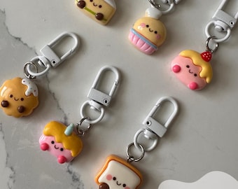 Niedliche Essen Schlüsselanhänger | Kawaii Schlüsselanhänger | Entzückende Miniatur Essen Anhänger | Taschenzubehör
