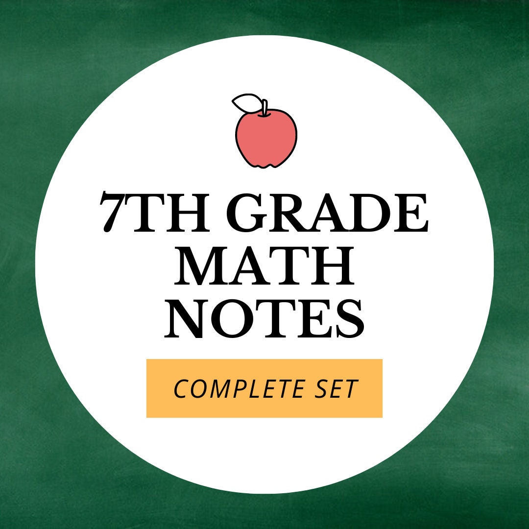 7th Grade Math Notes Complete Curriculum Set - Etsy