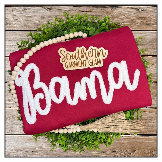 Yarn Embroidered Alabama Sweatshirt, Alabama Spirit Shirt