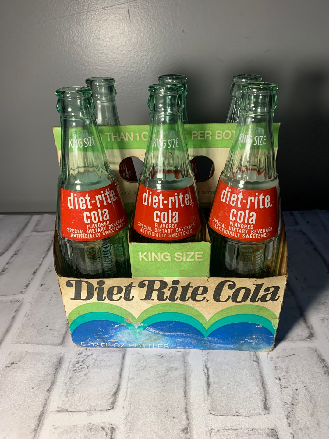Vintage 1963 Diet-rite Cola 6 Pack 12 Oz Bottles - Etsy