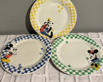 Vintage Walt Disney Productions - Childs Melamine Cup, Bowl and